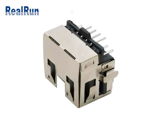 Verbindungsstück Jack 500VAC LCP UL94V-0 Phosphor-Bronzen-RJ45 mit Schild