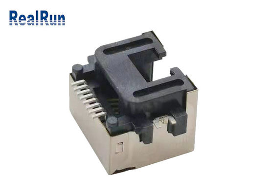 Verbindungsstück-Sockel LCP UL94V-0 Metall-Shells 1000VAC SMT 8pin Rj45