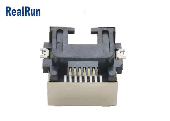Verbindungsstück-Sockel LCP UL94V-0 Metall-Shells 1000VAC SMT 8pin Rj45