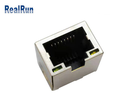 PA46 1 Port-Rj45 modularer Jack RJ45 PWB-Verbindungsstück-Kupferlegierung