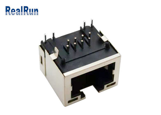 PA46 1 Port-Rj45 modularer Jack RJ45 PWB-Verbindungsstück-Kupferlegierung