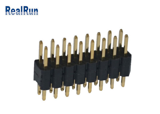 Doppelreihe PA6T 3.0A TAUCHEN Neigung Pin Header Connectors 2.54mm ein