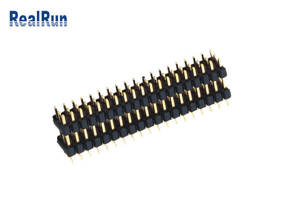 UL94V-0 2.54mm Neigungs-Mannes-Pin Header Dual Plastic-BAD Titel-Verbindungsstück