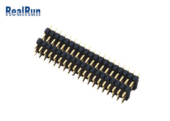 UL94V-0 2.54mm Neigungs-Mannes-Pin Header Dual Plastic-BAD Titel-Verbindungsstück