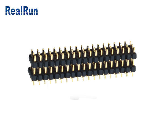UL94V-0 2.54mm Neigungs-Mannes-Pin Header Dual Plastic-BAD Titel-Verbindungsstück