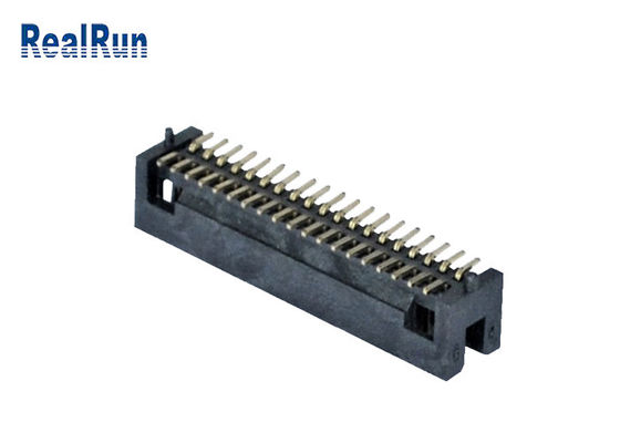 SMT-Kasten-Titel-doppelte Reihe Neigung PA6T 1.27mm rechtwinkliger 2*19 Pin UL94V-0