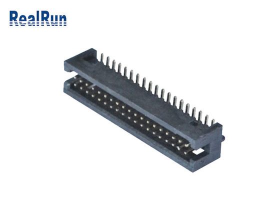 SMT-Kasten-Titel-doppelte Reihe Neigung PA6T 1.27mm rechtwinkliger 2*19 Pin UL94V-0