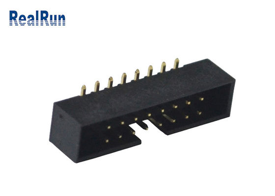 Der Neigungs-2.0mm Doppelschwarz-Plastik reihe SMT-Kasten-des Titel-PA6T