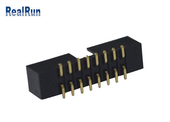 Der Neigungs-2.0mm Doppelschwarz-Plastik reihe SMT-Kasten-des Titel-PA6T