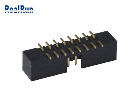Der Neigungs-2.0mm Doppelschwarz-Plastik reihe SMT-Kasten-des Titel-PA6T