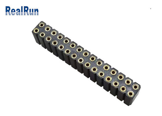 Runden-Pin Female Headers 2.54mm SGS 30P Neigungs-Bad Tin Plated