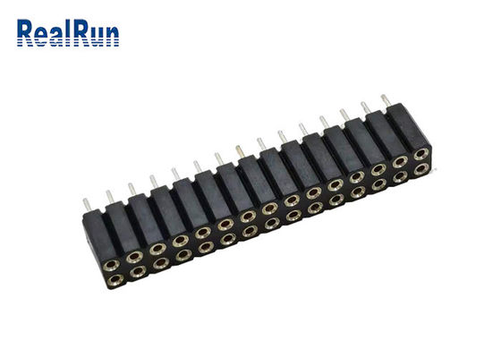 Runden-Pin Female Headers 2.54mm SGS 30P Neigungs-Bad Tin Plated