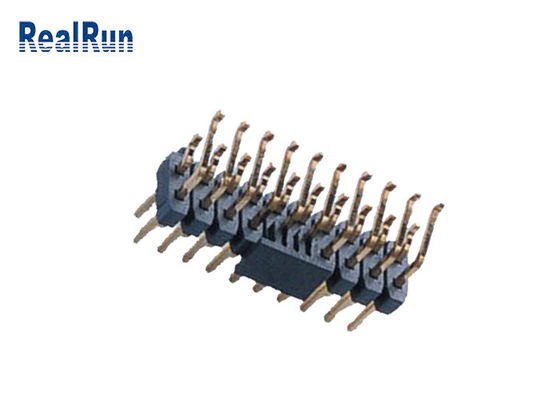 Doppelte Reihe PA6T 20P SMD Pin Header PA6T horizontal mit Kappen-Posten
