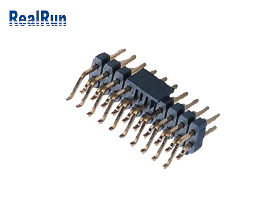 Doppelte Reihe PA6T 20P SMD Pin Header PA6T horizontal mit Kappen-Posten
