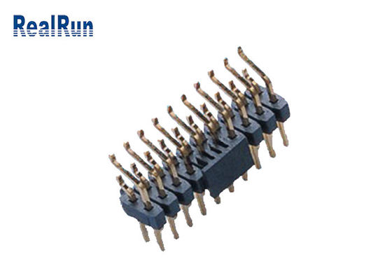 Doppelte Reihe PA6T 20P SMD Pin Header PA6T horizontal mit Kappen-Posten