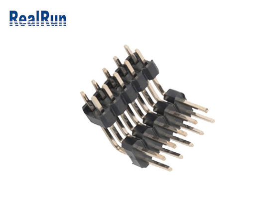 Reihen-Titel-Verbindungsstück PA6T PBT LCP Messing-Pin Header 10P DC500V zwei
