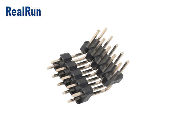 Reihen-Titel-Verbindungsstück PA6T PBT LCP Messing-Pin Header 10P DC500V zwei