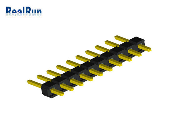 Reihen-Pin Header PA6T PBT 1x10P UL94V-0 einzelner PWB-Leiterplatten-Verbinder