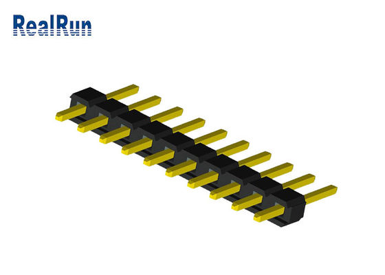 Reihen-Pin Header PA6T PBT 1x10P UL94V-0 einzelner PWB-Leiterplatten-Verbinder