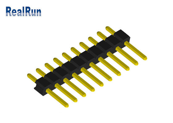 Reihen-Pin Header PA6T PBT 1x10P UL94V-0 einzelner PWB-Leiterplatten-Verbinder