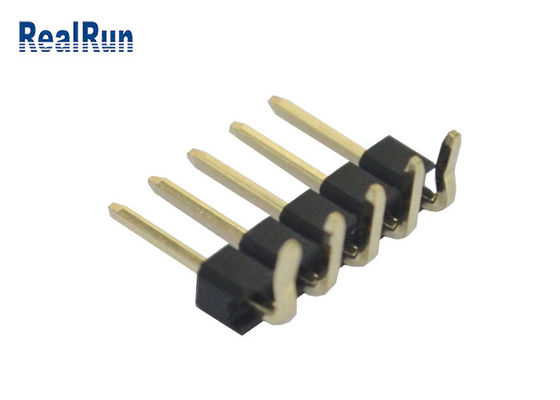 einzelne Reihe rechtwinkliges UL94V-0 3A 5P PA6T PBT LCP SMT Pin Header 2.54mm