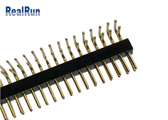 Runde weibliches Pin Header Right Angle UL94V-0 ISO9001 2*35P CuZn38Pb2