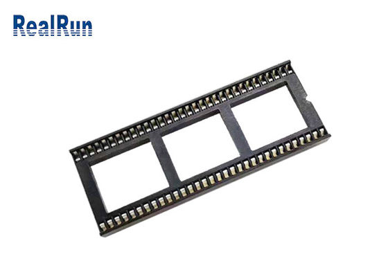 Text-Sockel-Verbindungsstück BAD PBT UL94V-0 PWBs 64P 1.778mm IC Phosphor-Bronze
