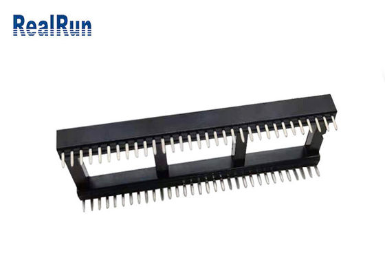 Text-Sockel-Verbindungsstück BAD PBT UL94V-0 PWBs 64P 1.778mm IC Phosphor-Bronze