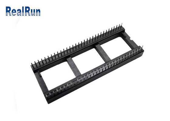 Text-Sockel-Verbindungsstück BAD PBT UL94V-0 PWBs 64P 1.778mm IC Phosphor-Bronze