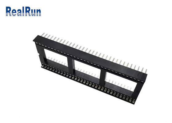 Text-Sockel-Verbindungsstück BAD PBT UL94V-0 PWBs 64P 1.778mm IC Phosphor-Bronze