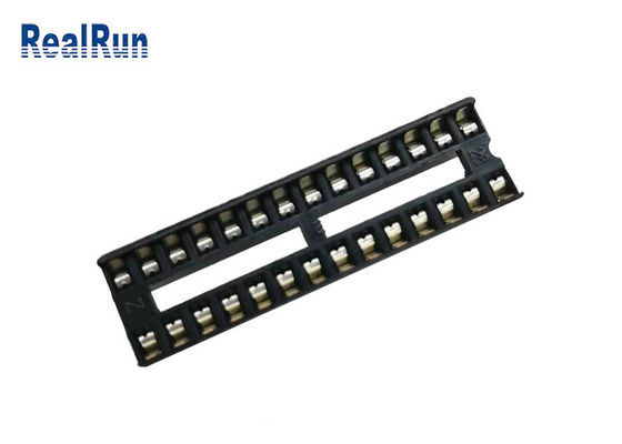 Quadrat IC-Sockel-Goldsn 28P 2.54mm Bad-7,62 PBT überzogen mit Mittelstange