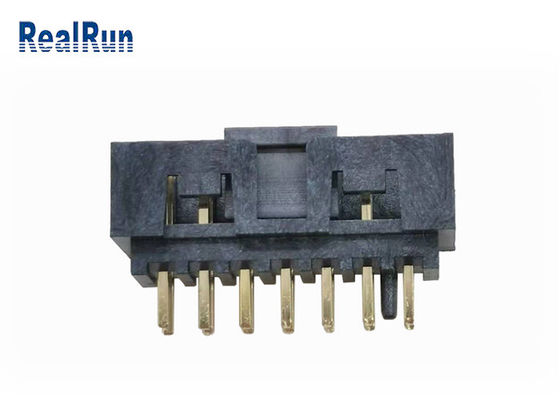 PBT H6.4 30% GF Sockel-Messing des Doppelt-Reihen-Kasten-Titel-UL94V-0 14P IDC