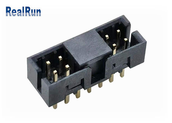 PBT H6.4 30% GF Sockel-Messing des Doppelt-Reihen-Kasten-Titel-UL94V-0 14P IDC