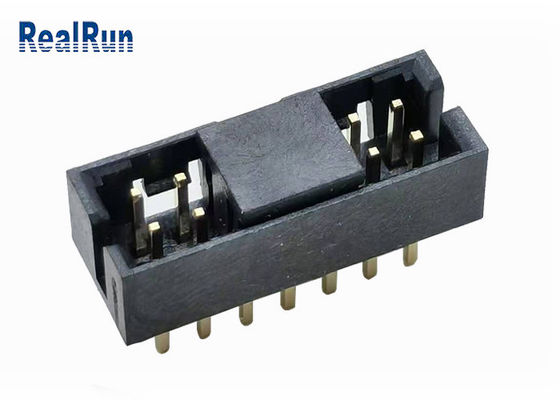 PBT H6.4 30% GF Sockel-Messing des Doppelt-Reihen-Kasten-Titel-UL94V-0 14P IDC