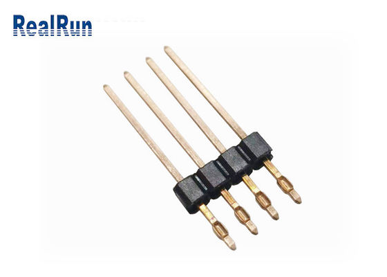 PA6T Messing-PBT LCP Einpress-gerades BAD PWBs Pin Header 2.54mm männliches Titel-Verbindungsstück
