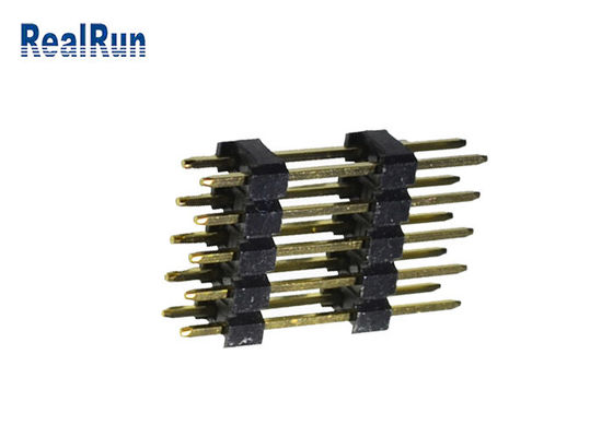 doppelter Reihe 2.54mm 0.75A PBT Pin Header Connecto UL94V-0 MESSINGSGS