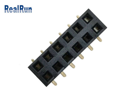 LCP-KAPPE PA6T SMD Pin Header Connector DC500V Phosphor-Bronzen-Vergolden