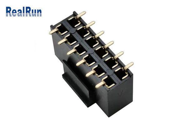 LCP-KAPPE PA6T SMD Pin Header Connector DC500V Phosphor-Bronzen-Vergolden