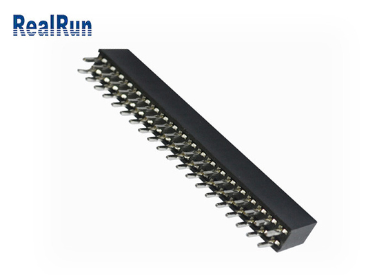 Tauchen weibliches Titel-Einpreßverbindungsstück 3.0A SGS-Messing-500VAC doppelte Reihe 2*20P ein