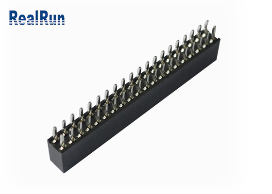 Tauchen weibliches Titel-Einpreßverbindungsstück 3.0A SGS-Messing-500VAC doppelte Reihe 2*20P ein