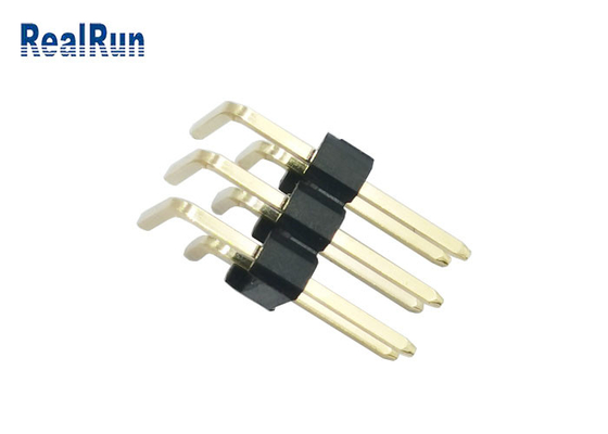 PBT PA6T Vergolden IATF 16949 PWBs Pin Header Connector Right Angle H2.5