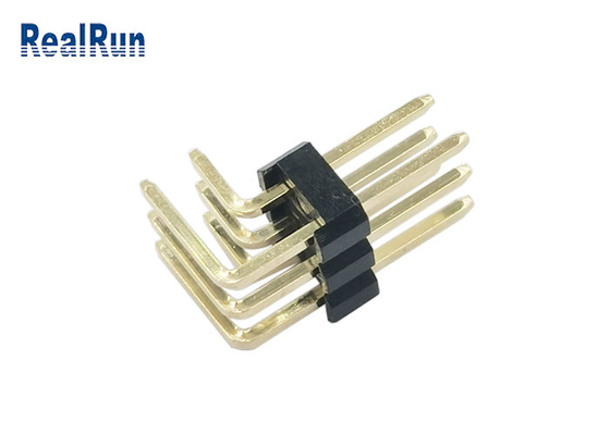 PBT PA6T Vergolden IATF 16949 PWBs Pin Header Connector Right Angle H2.5