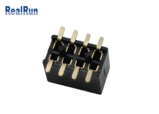 500VAC PA6T weibliches Titel Gold 1u“ UL94v-0 H4.3mm LCP SMT-Verbindungsstück-2*4p