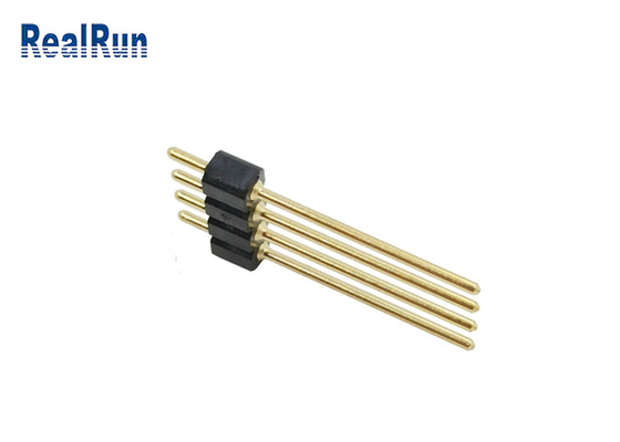 2.54mm rundes weibliches Pin Header 4 Pin Gold Plated H3.0 gerades PWB-Bad-Lötmittel