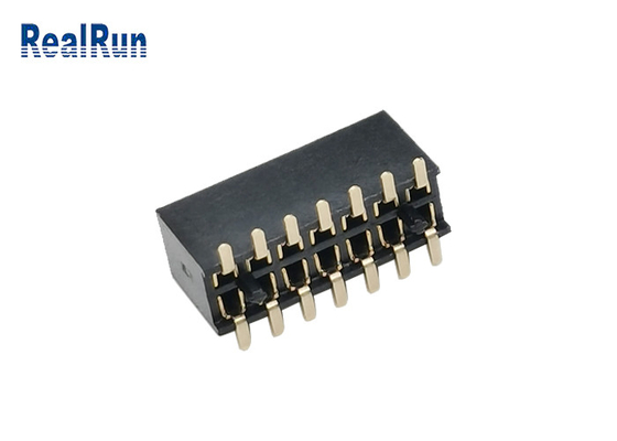 Verdoppeln der Reihen-14 Titel Pin Board To Board Female-Titel-PA6T 1,27 Millimeter SMD mit Posten