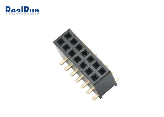 Verdoppeln der Reihen-14 Titel Pin Board To Board Female-Titel-PA6T 1,27 Millimeter SMD mit Posten
