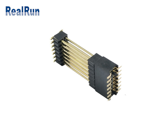 Verbindungsstück-Gold Tin Plating PA6T-Mannes-Pin Header Connector Duals 7P SMT