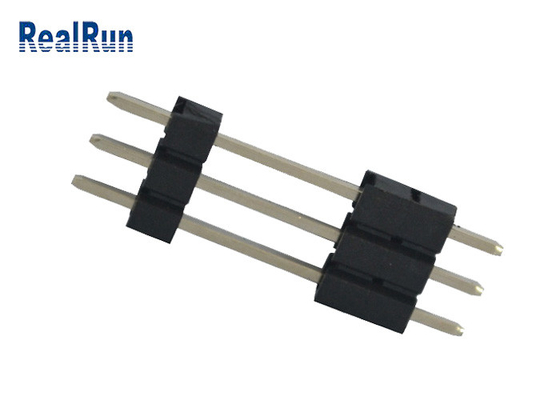PA6T Messing-PWB Pin Header 3 Pin 3A 180 Grad-gerades einzelnes Reihen-Titel-Verbindungsstück