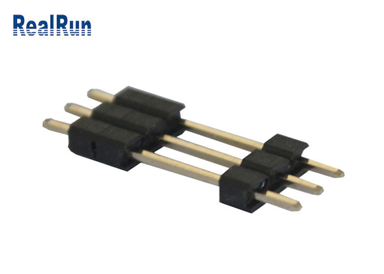 PA6T Messing-PWB Pin Header 3 Pin 3A 180 Grad-gerades einzelnes Reihen-Titel-Verbindungsstück