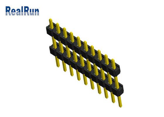 Doppel- Plastik-10P Mann Pin Header Connector 0,1 Zoll PA6T PBT PA46 für PWB